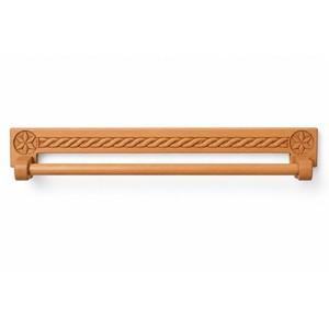 Hand-Carved Linden <b>Wood</b> <b>Towel</b> <b>Rail</b> with Rope & Rosette - Wholesale - Product Image 1
