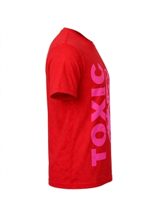 Custom <b>Red</b> Graphic Printed T <b>Shirt</b> Pink Print Streetwear Cotton Short Sleeve Unisex <b>Oversized</b> Graphic Tee Vintage Toxic Graphic - Product Image 4