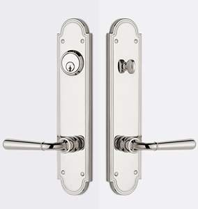 Manija de Puerta Doble de Acero Color Bronce para el Hogar, Personalizable con Barra de Privacidad y Cerradura - Product Image 4