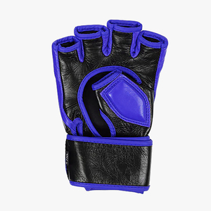 ถุงมือ MMA หนังแท้แบบมีพิษ ครึ่งนิ้ว สีน้ำเงิน-ดำ ปิดด้วยเวลโคร สำหรับฝึกศิลปะการต่อสู้สำหรับผู้ใหญ่ - Product Image 5