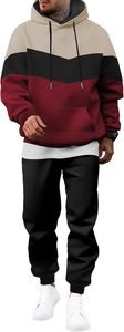 Survêtement pour homme avec logo personnalisé OEM |   Vêtements de sport rayés contrastés |   Ensemble de survêtements et blousons bomber vierges en gros - Product Image 2