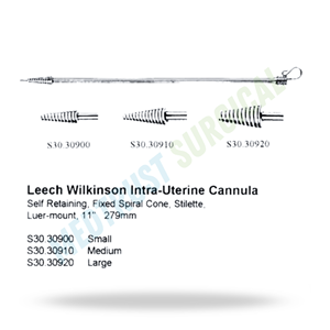 Set de Cánulas Intrauterinas Leech Wilkinson de Acero Inoxidable, Instrumento Ginecológico para Infusión Uterina - Product Image 4