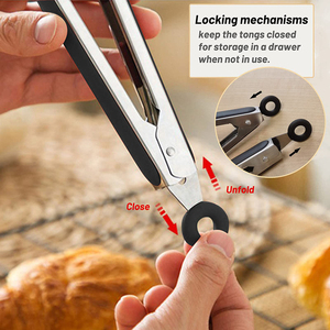 Premium Cooking <b>Tongs</b> For Baking Frying Roasting Grilling <b>Serving</b> And Everyday Kitchen Chef Performance - Product Image 3