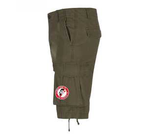Pantalones Cortos Bermuda Oxford para Hombre, Color Sólido, Logotipo Bordado, Bolsillos Delanteros, Cierre con Cordón, Cintura Media, Poliéster/Algodón, Secado Rápido - Product Image 5