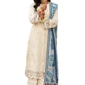 草坪连衣裙草坪套装巴基斯坦设计师系列2023原创巴基斯坦品牌草坪套装设计师巴基斯坦套装