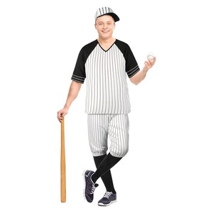 Men's Baseball Uniform Set Striped V-Neck Jersey Pants Hat <b>Socks</b> Breathable Polyester Adult All Seasons Sports Apparel - Product Image 6