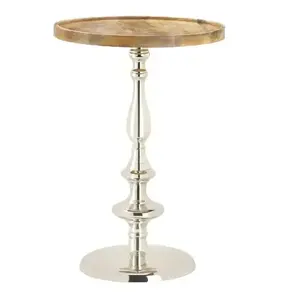 Mesa Auxiliar de Metal con Base Dorada y Tapa de Mármol Blanco, Muebles de Lujo para el Hogar, Cafeterías, Decoración de Sala de Estar, Mesa de Centro - Product Image 3