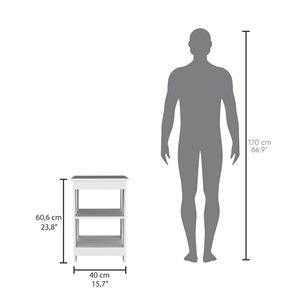 Taylor 3-Tier <b>Storage</b> Side <b>Table</b> Nightstand <b>Small</b> Space Sofa <b>Table</b> End <b>Table</b> Console for <b>Small</b> Spaces - Product Image 4