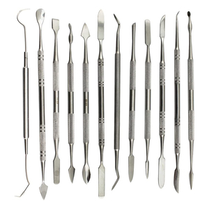Professional 12 Pcs Dental <b>Wax</b> Carving Tools Set German Stainless Steel Plaque <b>Remover</b> Teeth Cleaning Hygiene <b>Kit</b> - Product Image 6