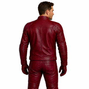 Combinaison de moto en cuir véritable Lazib Sports pour homme, veste et pantalon de motard de rue, fabricant OEM personnalisé - Product Image 2