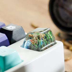 Teclas Místicas de Anime, Teclas Artesanales Personalizadas, Teclas Anime Lindas, Teclas Verdes, Juego de Teclas, Teclas de Resina - Product Image 2