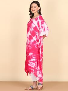 High Quality Designer Solid Rayon Sweetheart Neck 3/4 Sleeve Regular Fit Casual <b>Summer</b> Washable Daily Wear - Product Image 5