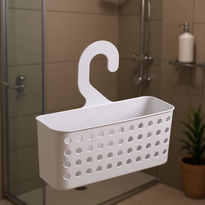 ACCESORIO DE BAÑO, COLGADOR BLANCO, Cestas Colgantes de Plástico para Estantes de Baño - Product Image 3
