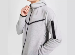 Conjunto Deportivo Informal para Hombre, con Capucha, de Secado Rápido, Transpirable, Resistente al Viento, de Manga Larga, para Invierno, Color Gris Marino - Product Image 5