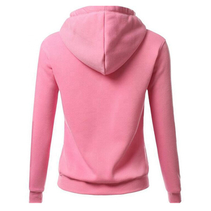 Sudadera con capucha rosa con estampado I Wake Up Like This, corte regular, informal, de algodón y forro polar, unisex, para otoño - Product Image 2