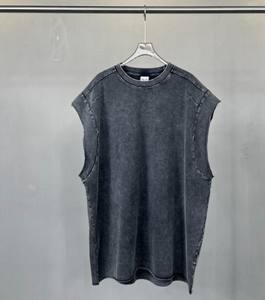 เสื้อกล้ามสีพื้น ผ้าฝ้าย 100% ระบายอากาศดี สวมใส่สบาย สำหรับผู้ชาย แห้งเร็ว เหมาะสำหรับออกกำลังกาย เล่นกีฬา สไตล์วินเทจ สำหรับฤดูร้อน - Product Image 5