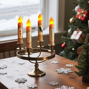 TOOWIN New Led Electronic Candle With Wax <b>Decals</b> For Weddings, Churches, And Parties; Simulated Candle Rod - Product Image 2