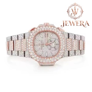 Reloj de Lujo para Hombre con Diamantes Moissanite y Acero Inoxidable, con Movimiento de Cuarzo Resistente al Agua y Diseño Casual de Negocios - Product Image 6