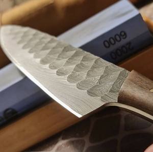 Juego de Cuchillos de Cocina de Acero de Damasco Hechos a Mano con Mango de Madera, Cuchillos de Cocina Japoneses Profesionales, Estuche de Cuero Enrollable, OEM - Product Image 3