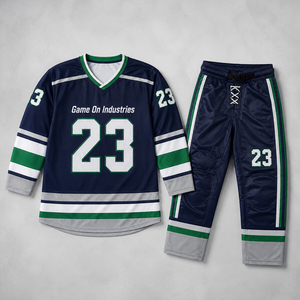 Premium Quality Custom Made OEM Services Jersey with Protective Hockey Pants Factory Manufacturer Ice Hockey Team Uniform - Product Image 1
