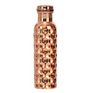 Hand-Hammered Pure Copper Water Bottle Leak-Proof & Seamless Ayurvedic <b>Drinkware</b> for Health & Wellness In Lowest Price - Product Image 5