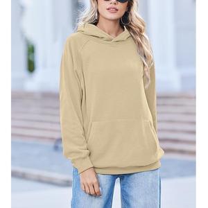 Nueva llegada de sudaderas con capucha para mujer, 100% algodón, tejidas, de invierno, manga larga, lisas, cómodas y casuales, de Bangladesh. - Product Image 3