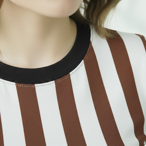 เสื้อยืดลำลองแขนสั้น คอกลม ผ้าริบคุณภาพพรีเมียม เสื้อยืดผู้หญิง สีและลายแบบสั่งทำได้ - Product Image 5