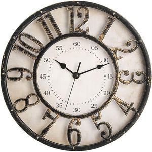Orologio da Parete al Quarzo Decorativo Retrò da 12 Pollici, Silenzioso, Senza Ticchettio, Movimento a Batteria, Numeri Arabi 3D in Rilievo - Product Image 1