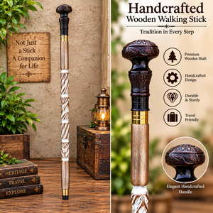 Canne de marche en bois avec poignée en laiton antique, manche en spirale sculpté à la main, canne de marche vintage pour hommes - Product Image 3
