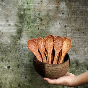 Bols de smoothie en coquille de noix de coco fabricant vietnamien exportation Eco bols polis faits à la main commande en gros prix d'usine personnalisé facile - Product Image 2