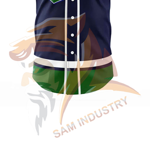 เสื้อเบสบอลผู้ชายแบบสั่งทำพิเศษจากโรงงานโดยตรง พร้อมชื่อผู้เล่น ดีไซน์แบบซับลิเมชั่น ติดกระดุมทั้งตัว - Product Image 2