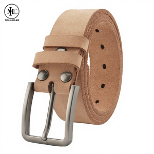 Ceinture en cuir polyvalente pour homme avec boucle ardillon argentée, durable, écologique, réversible, robuste, ajustable pour un usage quotidien - Product Image 1