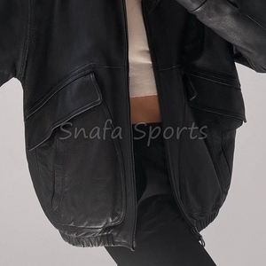 Women Oversized Leather <b>Jacket</b> 2026 Trendy <b>Sheepskin</b> <b>Jacket</b> with Custom Logo Women Leather <b>Jackets</b> For Sale - Product Image 6