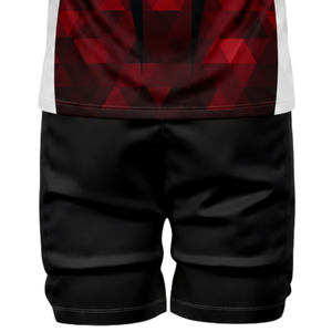 ชุดวอลเลย์บอลชาย สีแดงดำ แบบซับลิเมชั่น เสื้อแขนยาว กางเกงขาสั้น ชุดกีฬาสำหรับทีม ฝึกซ้อม และแข่งขัน - Product Image 6