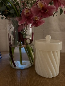 Elegant Design 12oz Coral Glass Bowl Scented <b>Candle</b> Vanilla Single <b>Wick</b> Luxury <b>Candle</b> Jar Customizable Eco-Friendly - Product Image 5