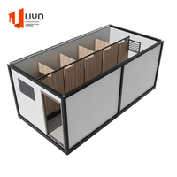 Unité de toilettes modulaire préfabriquée portable en conteneur plat pour bureau, chantier de construction, camp, WC mobile, douche