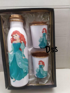 Printed Enamel Designer Copper <b>Water</b> <b>Bottle</b> With 2 Tumbler Set India Pure Copper <b>Bottles</b> Unique Copper <b>Bottle</b> Drink - Product Image 6