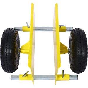 Yellow 10in. Pneumatic <b>Wheels</b> 600lb Capacity Panel <b>Dolly</b> <b>Dolly</b> & Movers - Product Image 3