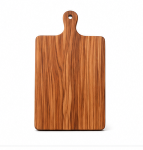 Tabla de cortar de madera natural con asa, tabla de cortar de madera gruesa para servir queso, pan y carne en la cocina - Product Image 1