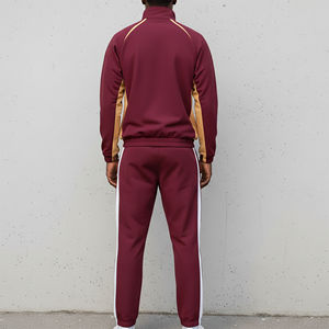 Conjunto Deportivo de Alta Calidad para Invierno, 100% Algodón, Sudadera con Capucha y Cordón Ajustable, Pantalones Deportivos con Puños, Logotipo Personalizado, Bloques de Color, Ropa Deportiva para Gimnasio - Product Image 3