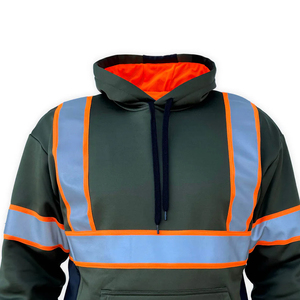 Ropa de Seguridad Laboral, Sudaderas Impermeables de Alta Visibilidad, Sudadera con Capucha para Invierno, Ropa de Trabajo Reflectante para Construcción, Talla y Color Personalizados - Product Image 5