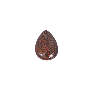 Pierre précieuse en os de dinosaure, 11 carats, 21x15mm, forme poire, pierre brute - Product Image 4