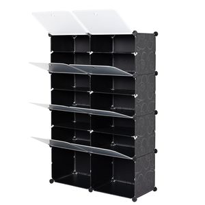 Scarpiera Moderna Espandibile a 7 Livelli, Capacità 28 Paia, Armadio Contenitore a Torre con 14 Scomparti per Tacchi, Stivali e Ciabatte - Product Image 5