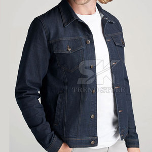 Veste en jean pour homme, prix bas, haute qualité, logo personnalisé imprimé, grande taille, respirante, veste d'hiver personnalisée pour homme - Product Image 3