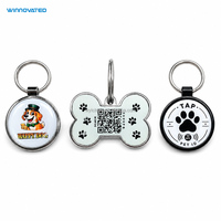 Etiqueta Inteligente para Collar de Perro o Gato con Logotipo Personalizado, Impermeable, con Epoxy, NFC y Código QR