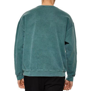 Sweat à capuche ample vintage délavé à l'acide pour homme, style streetwear décontracté, 100 % coton, vierge - Product Image 1