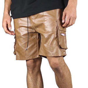 Pantalones Cortos de Cuero para Hombre al por Mayor, los Más Vendidos, Servicio OEM, Personalizados, Transpirables, para Uso Casual - Product Image 6