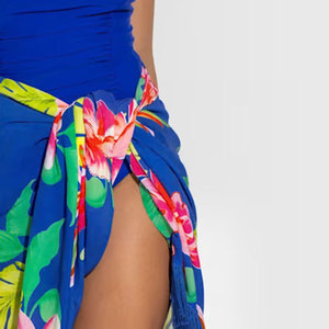 Women Beach Sarong Wrap Around <b>Skirt</b> Custom Printed Pareo Lightweight Swimwear Cover Up Poolside Resort Summer Wear - Product Image 3