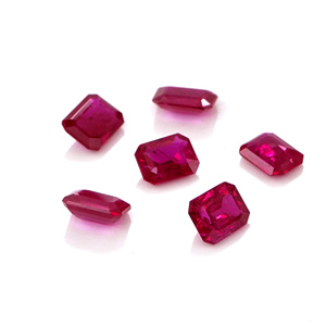 Rubis naturels non traités du Mozambique, octogones calibrés 4x5mm, pierres précieuses de rubis naturelles facettées pour la fabrication de bijoux, prêtes à l'emploi - Product Image 1