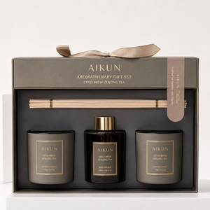ชุดของขวัญเทียนหอมอโรมา AIKUN แบบสามในหนึ่ง กลิ่นหอมติดทนนาน บรรจุในกล่องแก้ว เหมาะสำหรับเป็นของขวัญงานแต่งงาน - Product Image 3